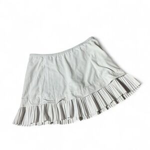 IBKUL Womens White Pleated Ruffle Athletic Tennis Golf Skort Size M RN152356